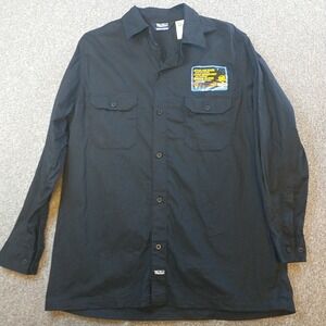 Walls Workwear Shirt Mens XL Black Long Sleeve Work Ranch Outdoor